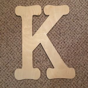 wooden letter K